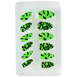 Umělé nehty neonové halloweenské